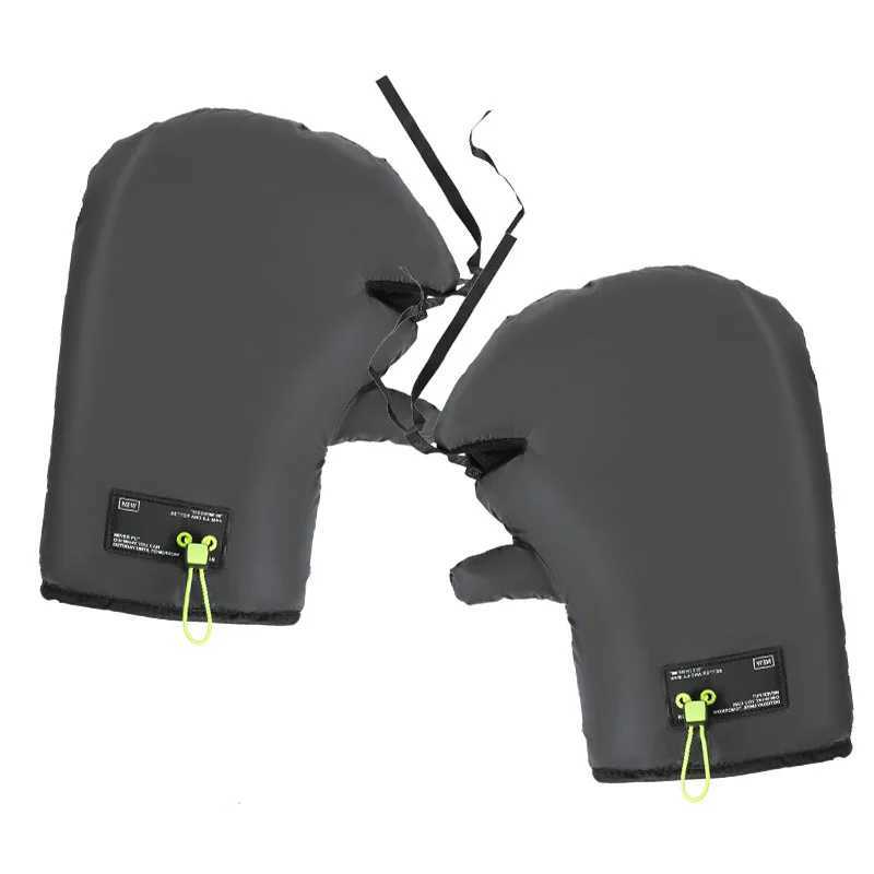 Motorcycle Gloves Winter Version With Thick Velvet Waterproof And Windproof Electric Bike Handguard Motorcycle Warm Handle Cover S25118{category}