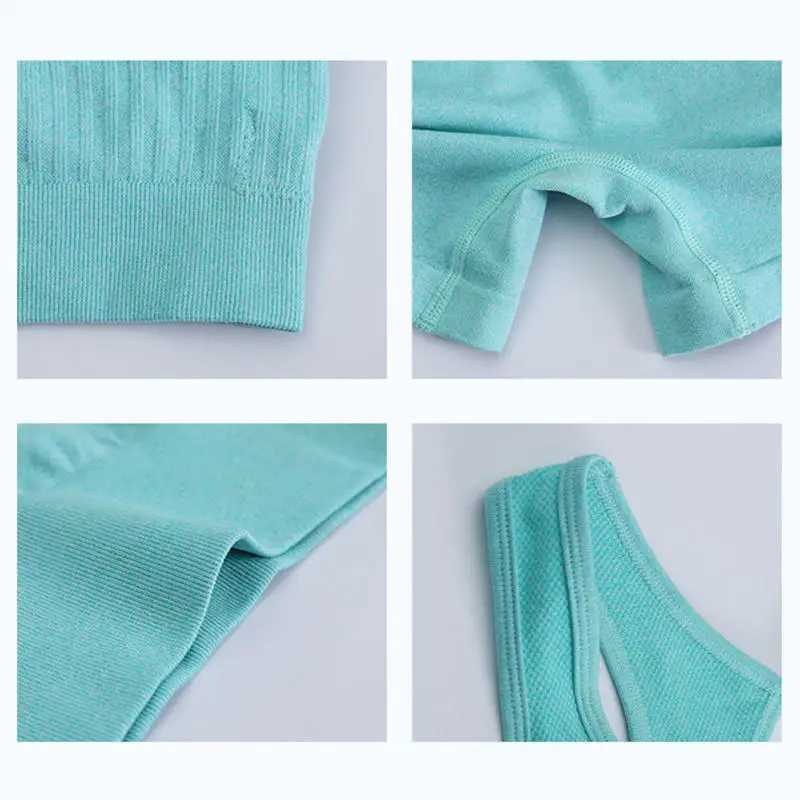 Womens yoga shorts set high waist and hip lifting exercise tight fitting fitness abdominal control gym running and stretching sportswearW250411
