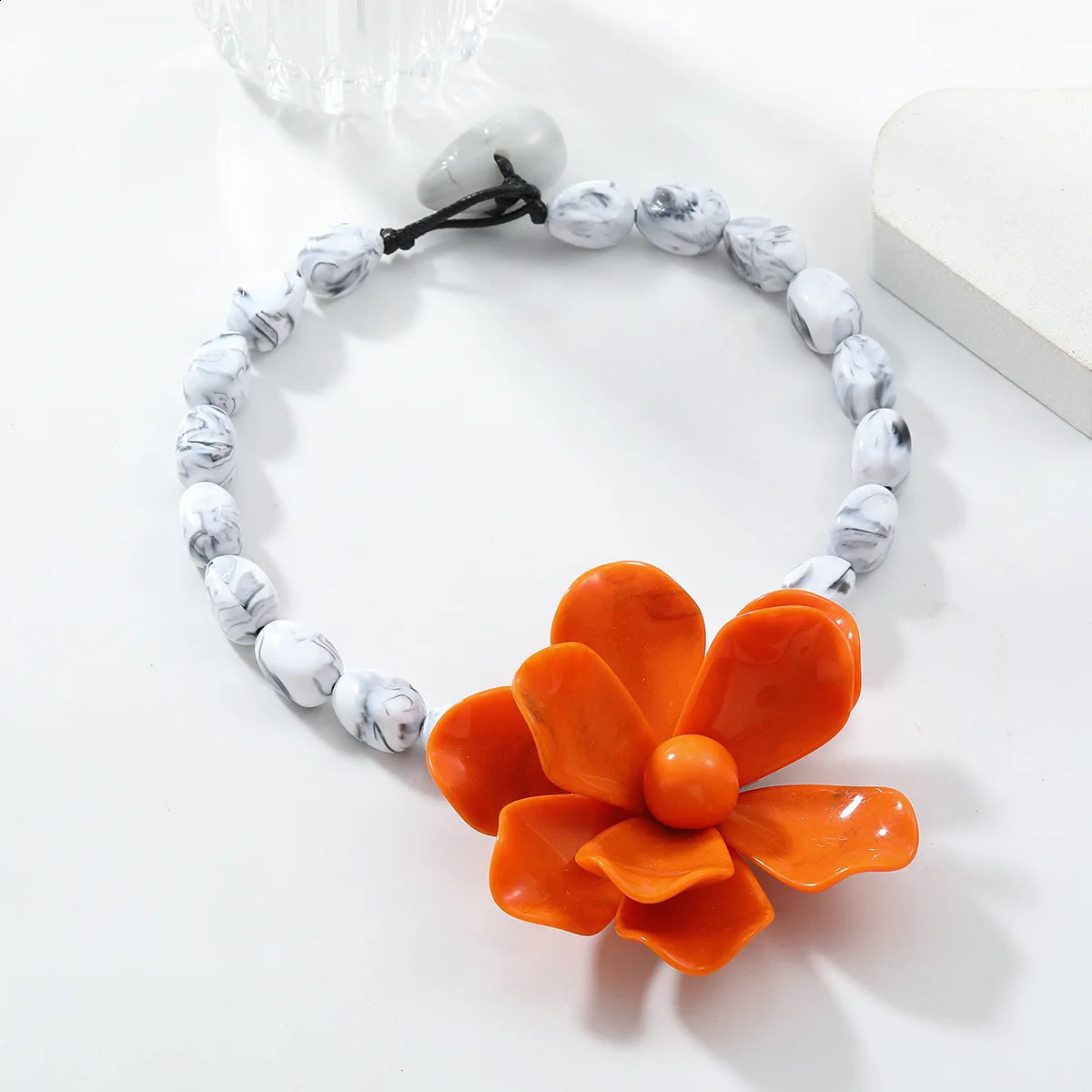 Vedawas floral detail rope necklace Bohemian elegant colorful handmade bead enamel flower banquet womens accessories 250409