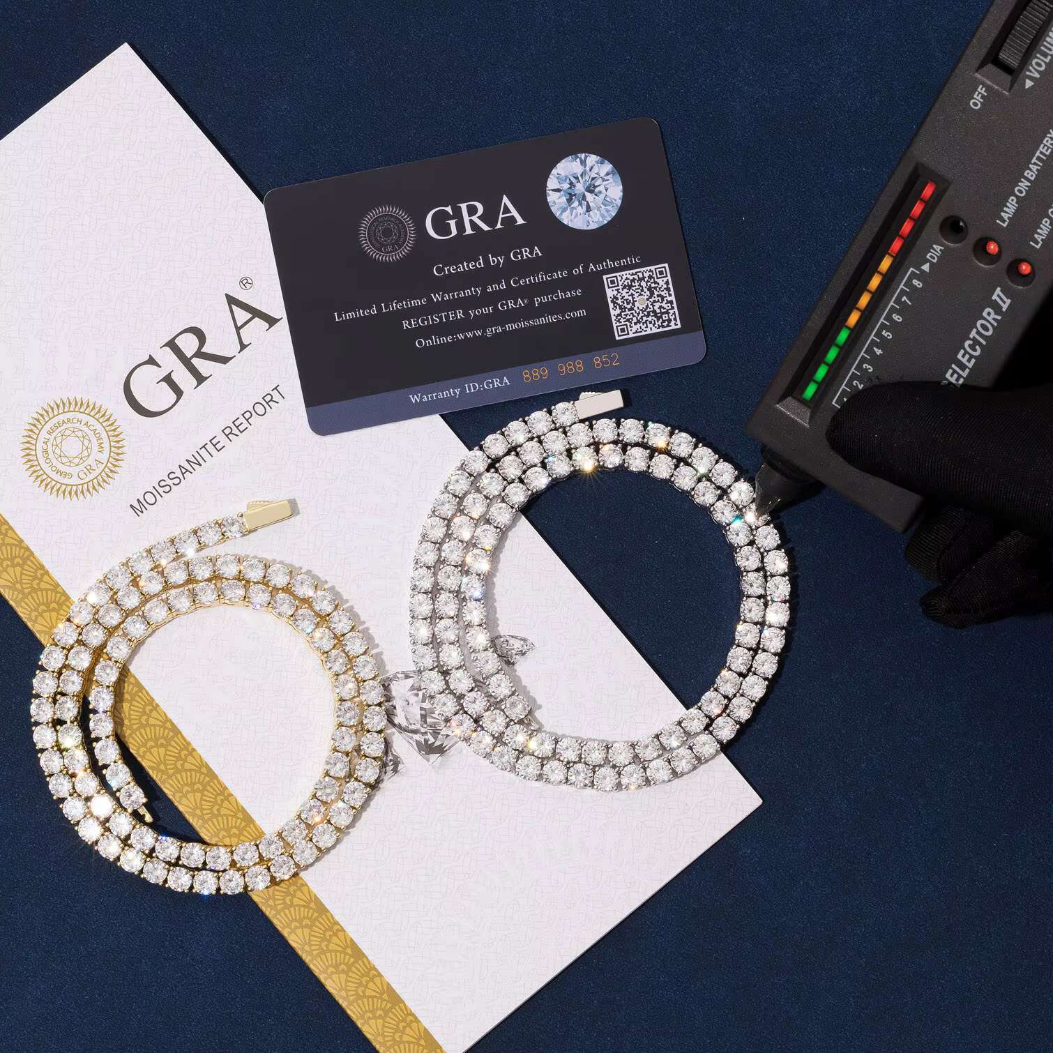 925 Silver Moissanite Bracelet Iced Out VVS Moissanite 3mm 4mm Tennis Bracelet Spring Clasp Lab Diamond Tennis Chain Necklace