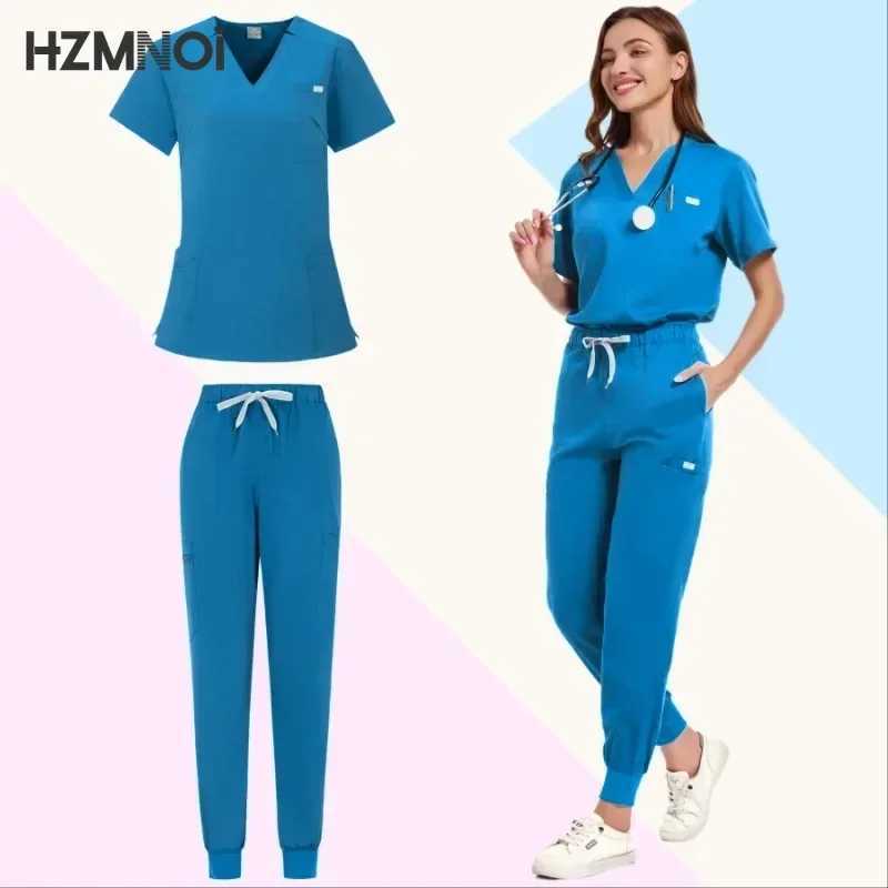 Surgical Uniforms Woman Nursing Enfermeria Sets Top Pant Articles Medical Uniform Scrubs Clinical Beauty Sn Hospital Suits X2504105