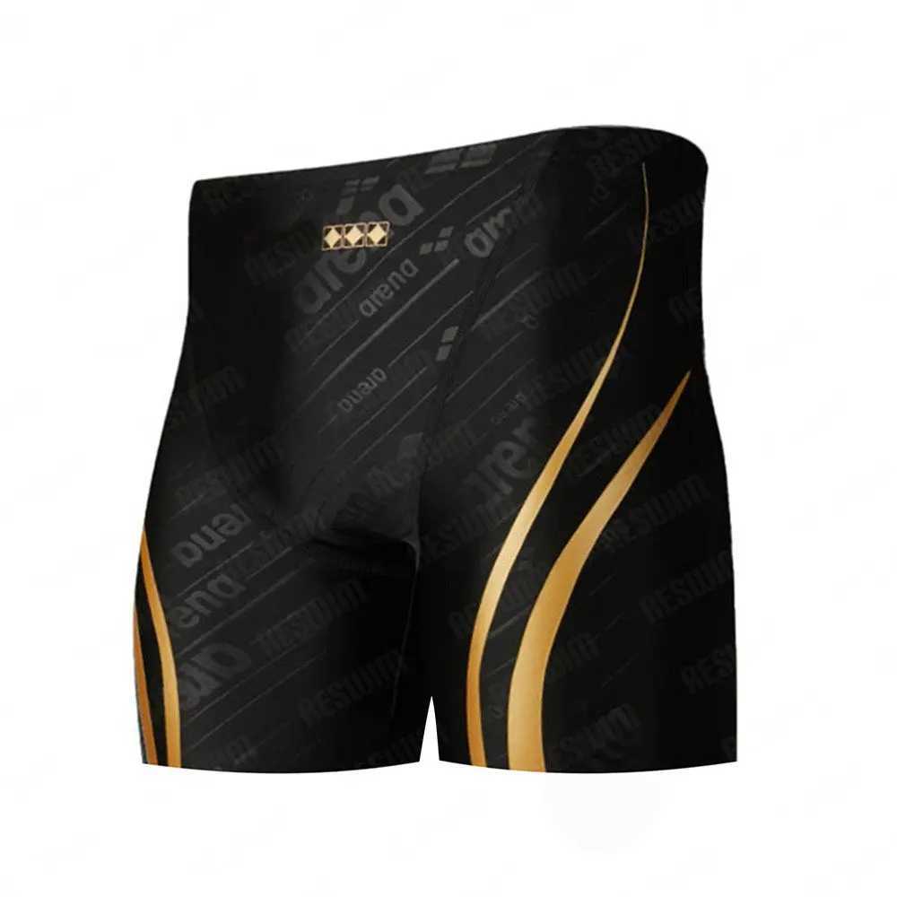 Summer Mens Swimming Jammer Endurance Exercise Training Swimsuit Shorts Swimming Trunk Swimsuit Jammer Tight Surfing Beach ShortsW250410