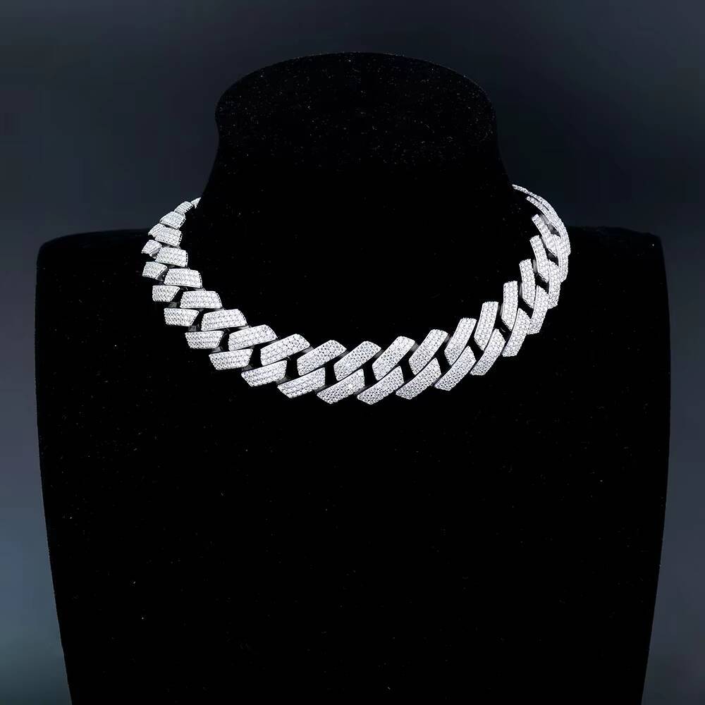 Wholesale 8mm Trendy Hip Hop Sterling Silver for Men Women Moissanite Bracelet Bangle