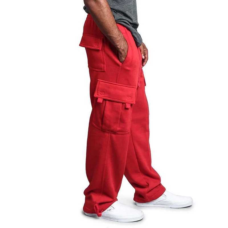 Mens loose oversized straight pair sports pants an ideal choice for sports and streetwear with drawstring pants with multiple pocketsXJ250410
