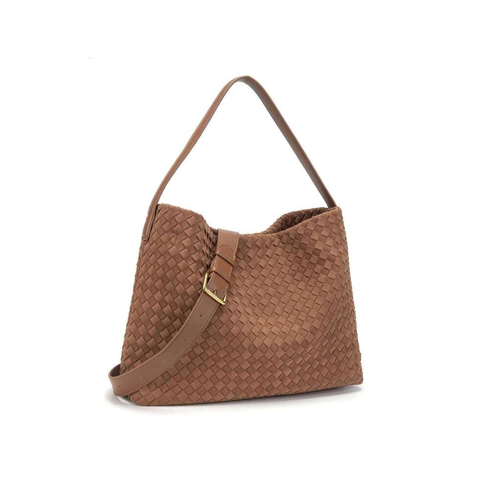 Women's Bags Trend 2025 Luxury Designer Bucket Bag Woven Suede Handbags And Purses Female Shoulder Bag