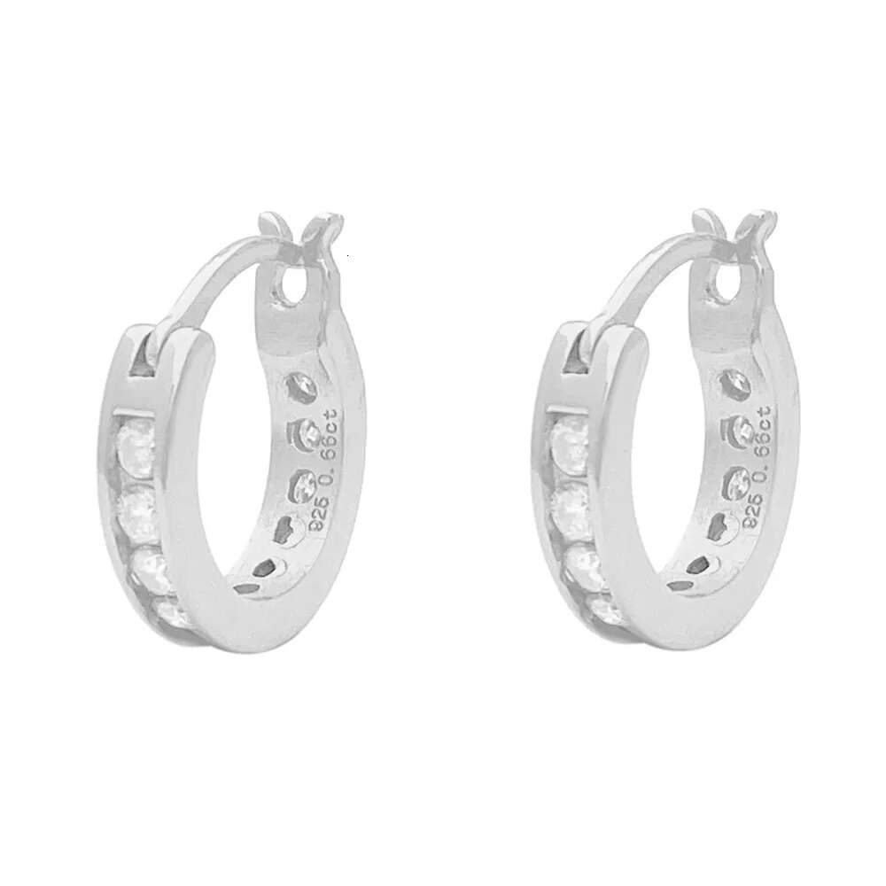 Full Moissanite D Color Moissanite Earrings Hoop for Women Earrings 925 Sterling Silver Jewelry Gift GRA for Women