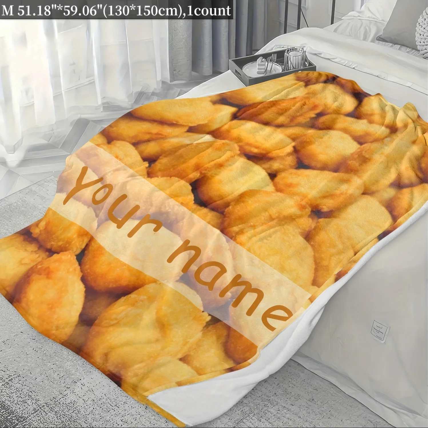 Comfortable chicken block pattern flannel blanket is soft warm and versatile suitable for sofas travel offices C251111