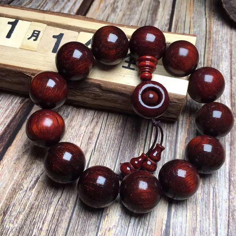 Leaf Rosewood Small Hole Imitation 2.0, 1.8 With Running Ring Bracelet