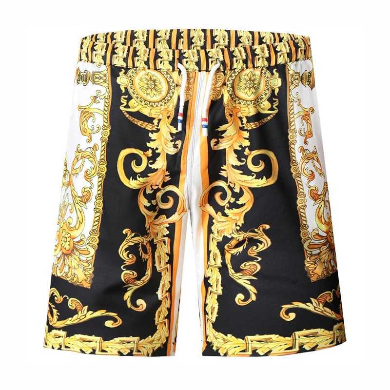 Luxury gold summer swimsuit breathable surfboard Hawaiian beach mens shorts quick drying swimsuit sports luggage swimsuit swimmingW250410
