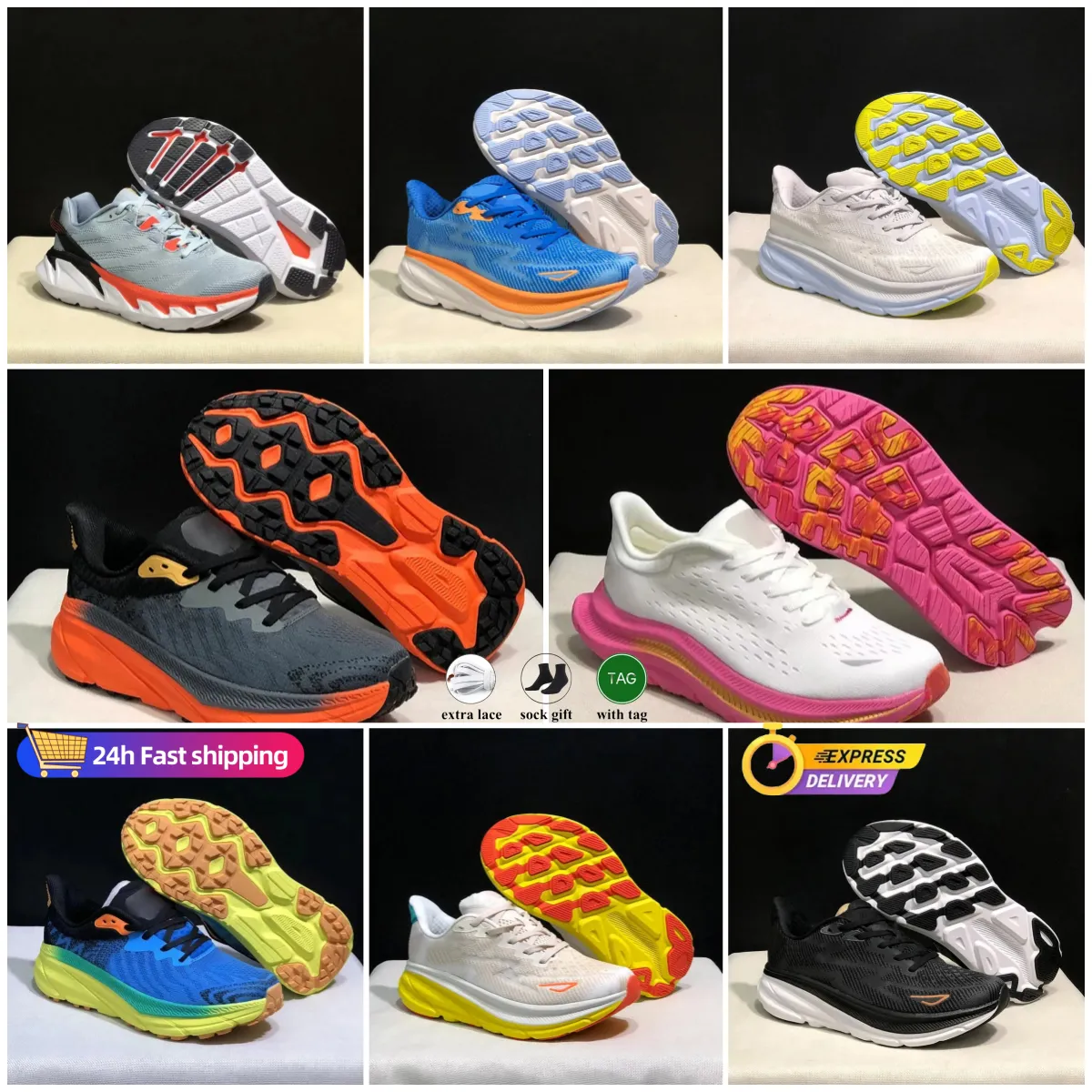 One Challenger ATR 7 hokawomen Running Shoes Bondi 8 Athletic Absorbing All Colours Rocket Trail Road Kawana Mens Womens Sport shoes 36-45 Outdoor Recreatio DHg
