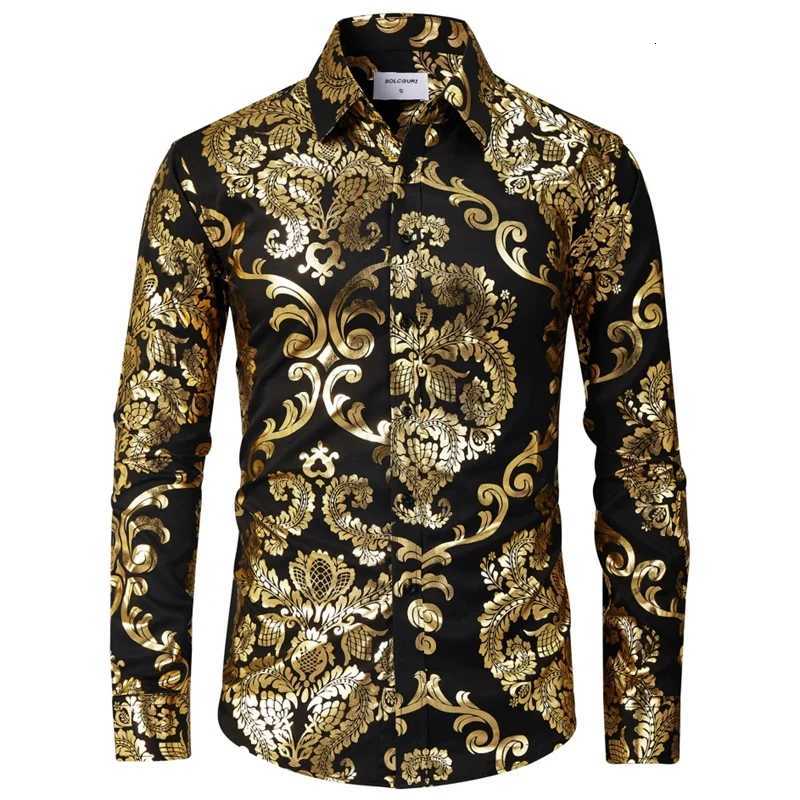 Luxury Baroque 3D Print Formal Wear Shirt Men Casual Button Shirts Comfortable Long Sleeve Male Multicolor Clothes Tops K251110