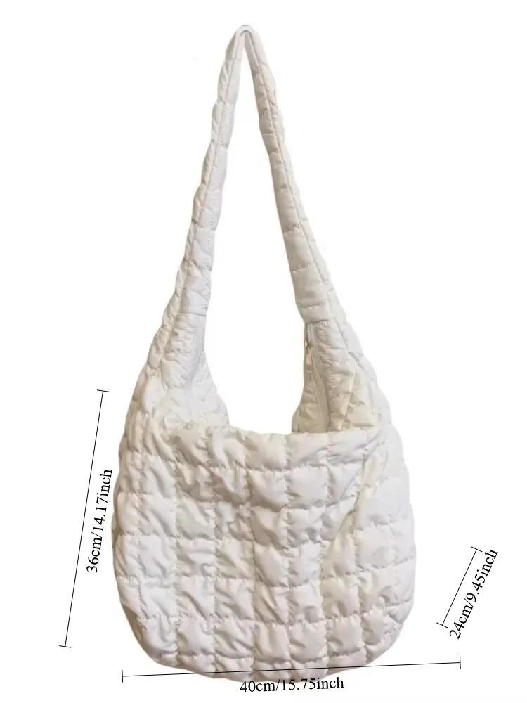 Autumn and Winter Fashion Large Capacity Folded Cloud Bags Lightweight Down Shoulder Bag Lady Messenger Light Weight Travel 251110