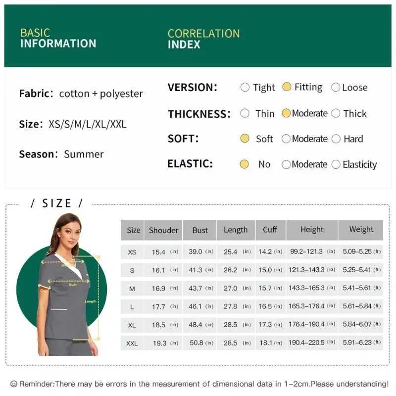 Clinical work clothes medical nurse uniforms frosted tops short Slve doctor clothes solid color medical frosted shirts Vneck work clothes X250410