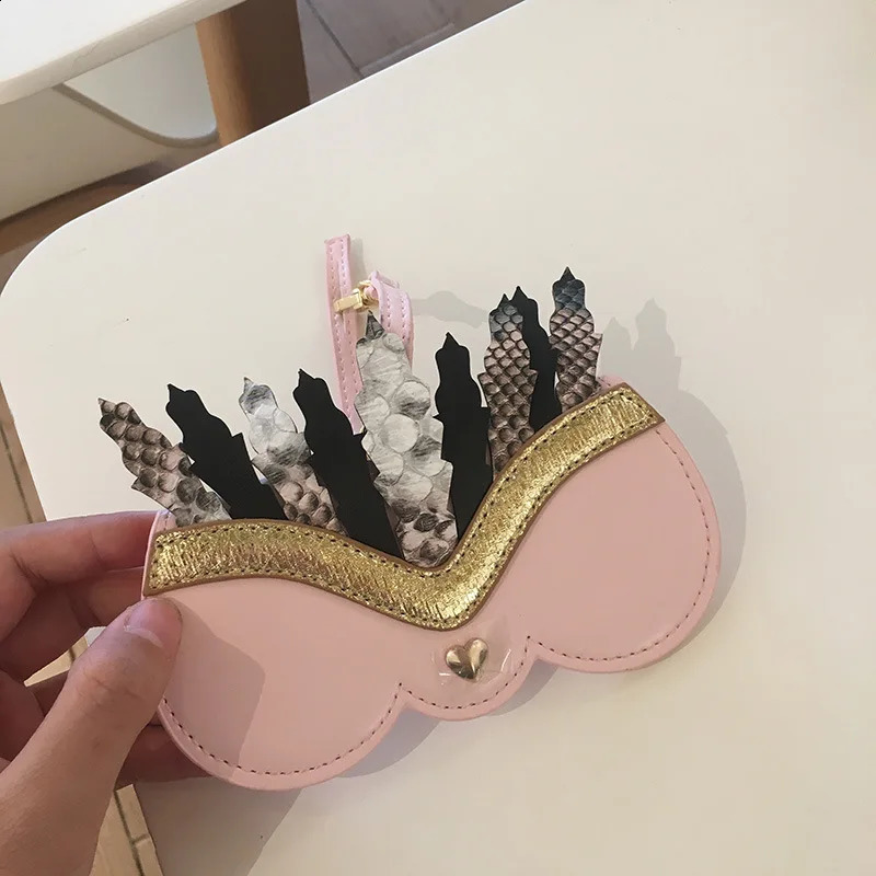 Ins Upgrades Leather Cartoon Glasses Box Animal PU Womens Portable Glasses Box Sunglasses Box Cute Protection 250409