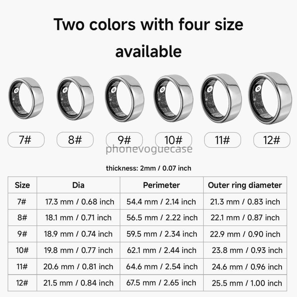 2025 New Smart Ring Blood Pressure Sleep Health Sports IP68 Waterproof Monitoring Exercise Remote Care For Men Women