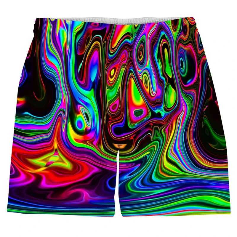 Mens swimsuit shorts oil painting Harajuku 3D surfboard shorts casual beach mens pants Masculina swimsuit sports pants 4XLW250410