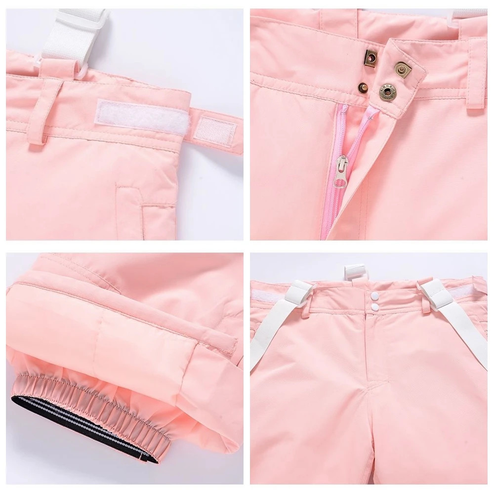 Winter Thermal Ski Pants Men Women Windproof Waterproof Insulated Snowboard Trousers with Adjustable Suspenders Arctic Warm 251107