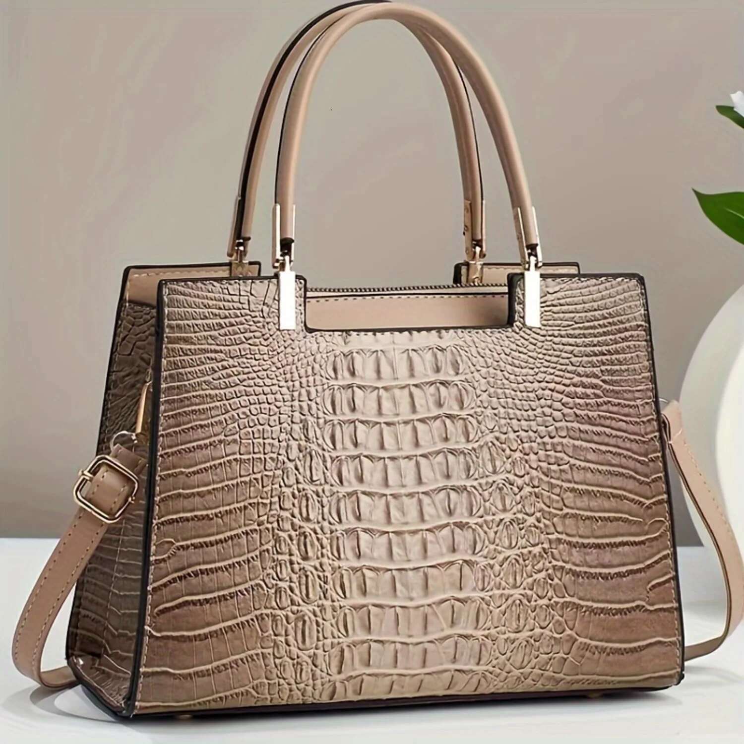 2025 New Artificial Leather Crocodile Pattern Handbag with Shoulder Strap Fashion Wallet Designer Trendy Handbag2