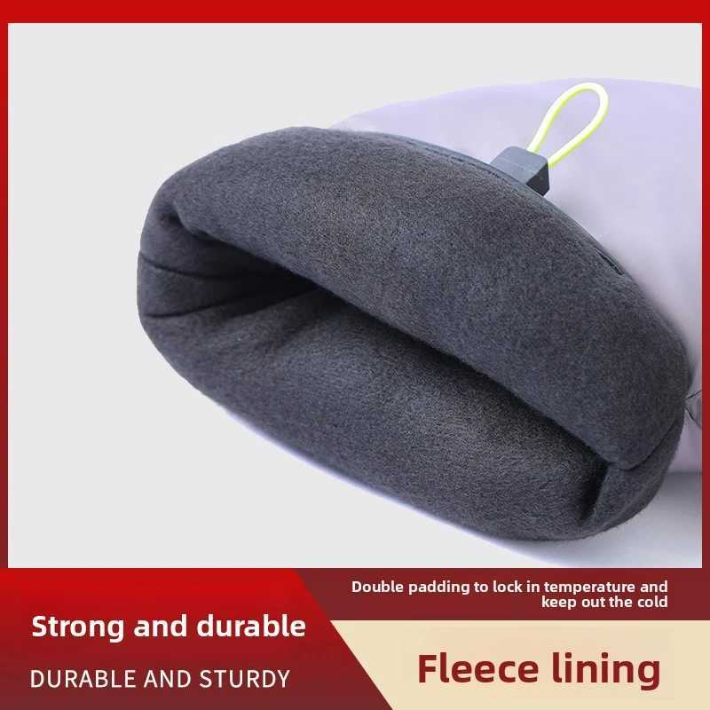 Motorcycle Gloves Winter Version With Thick Velvet Waterproof And Windproof Electric Bike Handguard Motorcycle Warm Handle Cover S25118{category}