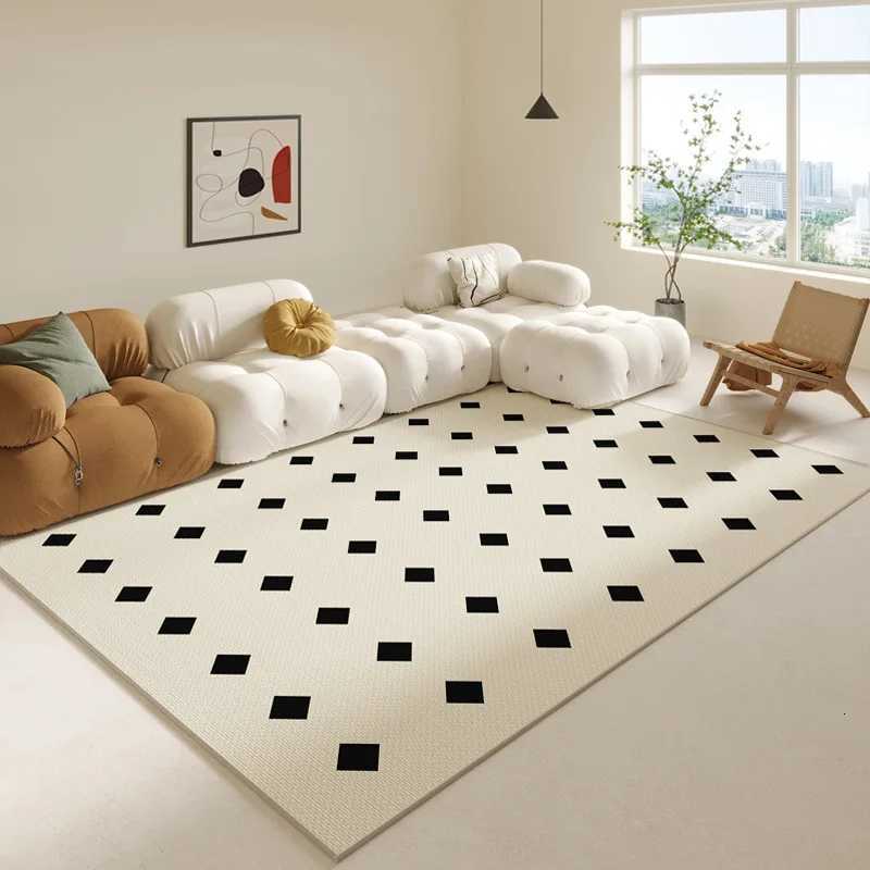 VIKAMA Cream Wind Living Room Carpet Light Luxury Sofa Coffee Table Blanket Bedroom Bedside Cloakroom Non-Slip Mat Y251110