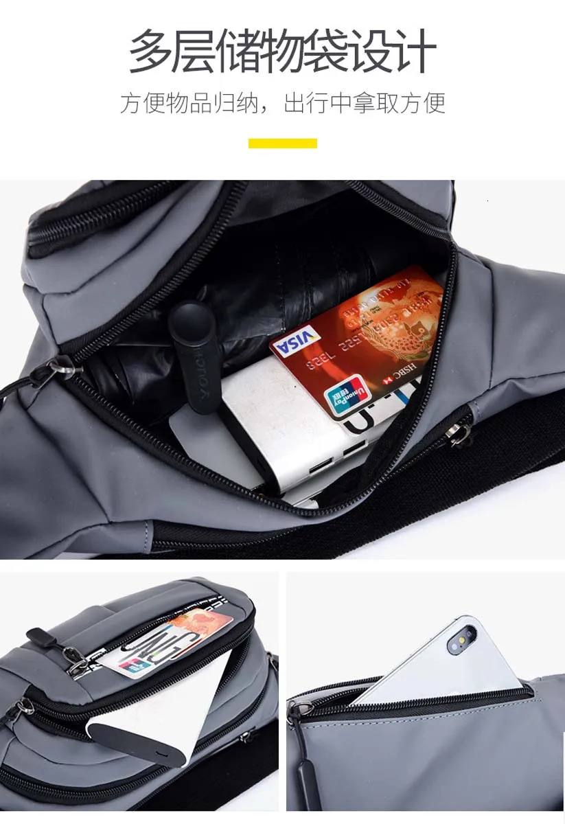 Outdoor Waist Bag Waterproof Bum Running Jogging Belt Pouch Zip Fanny Pack Mobile Phone Oxford Cloth Chest 251110