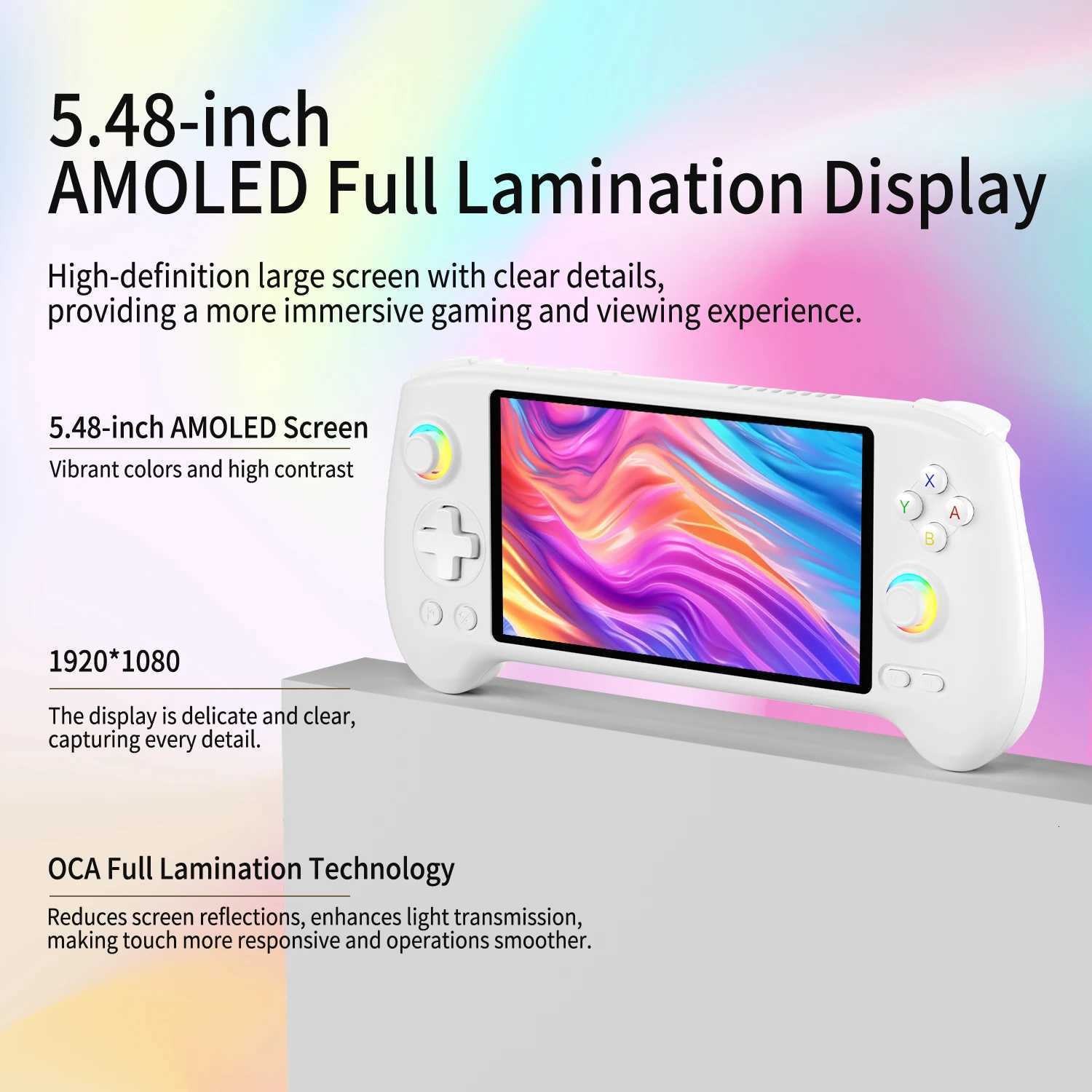 ANBERNIC RG557 RG 557 Retro Handheld Game Console 548AMOLED HD Screen Android Video Player High-resolution Joystick P 2M251111