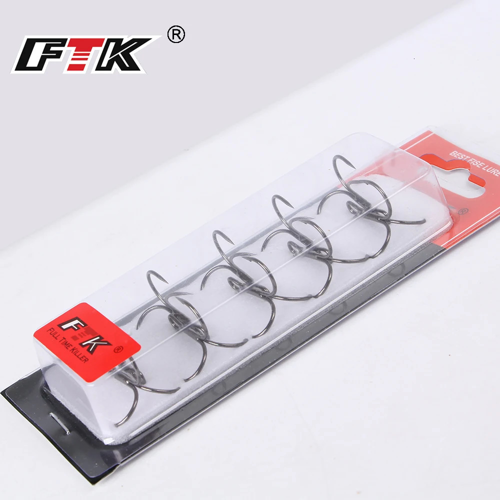 FTK Treble Hook Baitholder Bass Fishing Hook Lure Holder Fly Tying Crank Hook Set Saltwater Needle Fishhook 251103