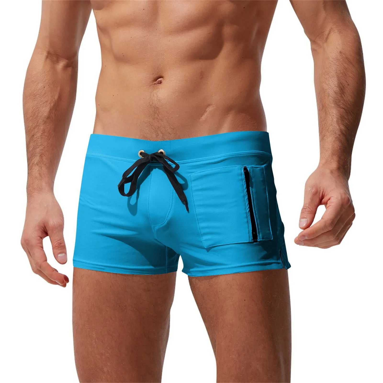 Swimming shorts mens zipper pocket casual mens shorts quick drying board shorts mens luggage summer mens shortsW250410