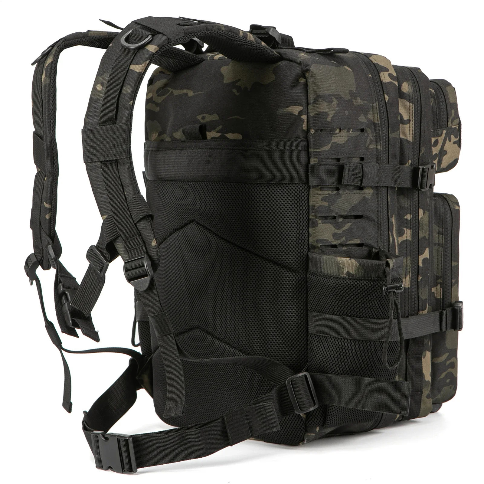 25L/45L Tactical Backpack Outdoor for Women/men Laser Cut Molle Hiking 3Day pack School Bag Gym Rucksack with Dual Cup Holder 250407