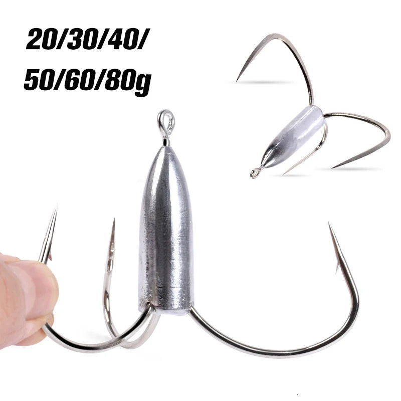 20g40g50g60g80g Carbon Steel Treble Hooks Fishing Anchor Hook Fishing Barbed Hook Fishhook Fishing Accessories 251103