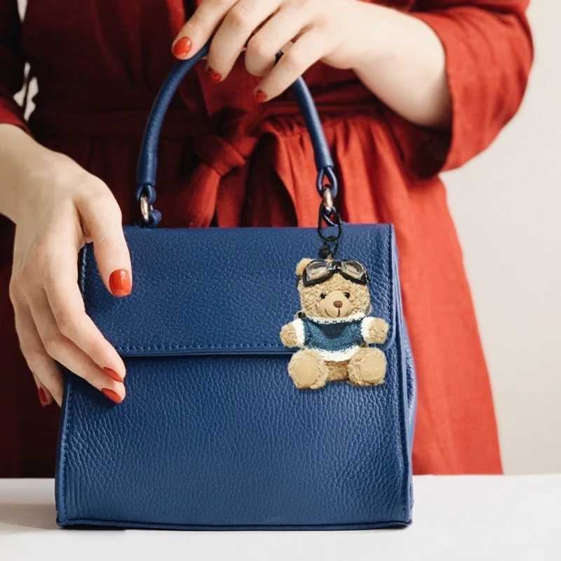 Cartoon animal pendant keychain fashion leader bear keychain plush toy keychain jewelry personalized bag decoration pendant W250411