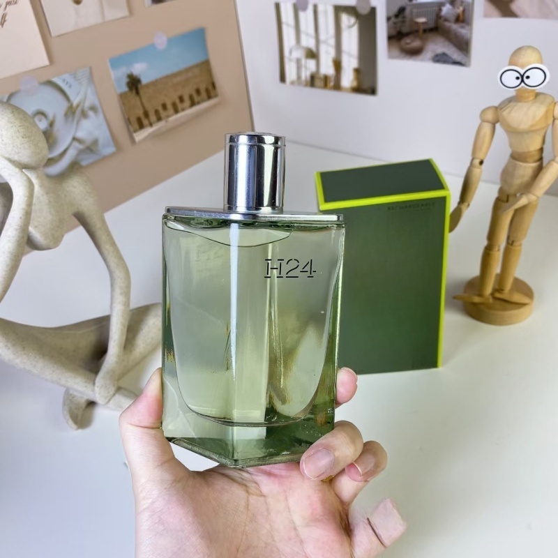 Designer Male Cologne Brand Perfume For Men H24 Luxury Fragrance Spray EDT 100ML Natural Long Lasting Scent Fragrance For Gift 3.3 FL.OZ Eau De Toilette Body Mist