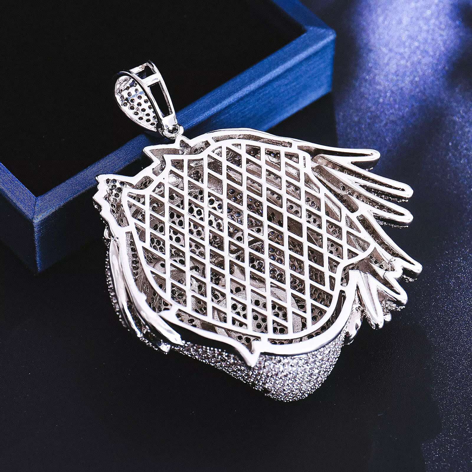 HipHop Jewelry Custom Halloween Themed Pendants Faceshape Gift 925 Sterling Silver Moissanite Diamond Character Necklace Pendant