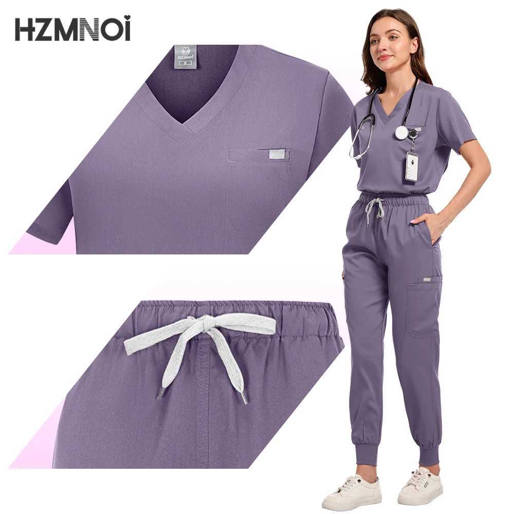 Scrubs for Hospital Doctors and Nurses Including Tops Pants Operating Room Smocks Fashionable Short-slved Nursing Uniforms X250410