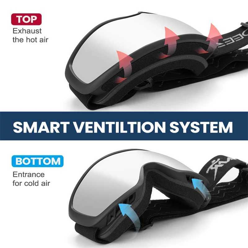 MAXDEER Ski Goggles Men Women Snowboard Goggles Waterproof Double Layer Anti-fog Ski Glasses UV Protection Snow Skiing Eyeware K251110