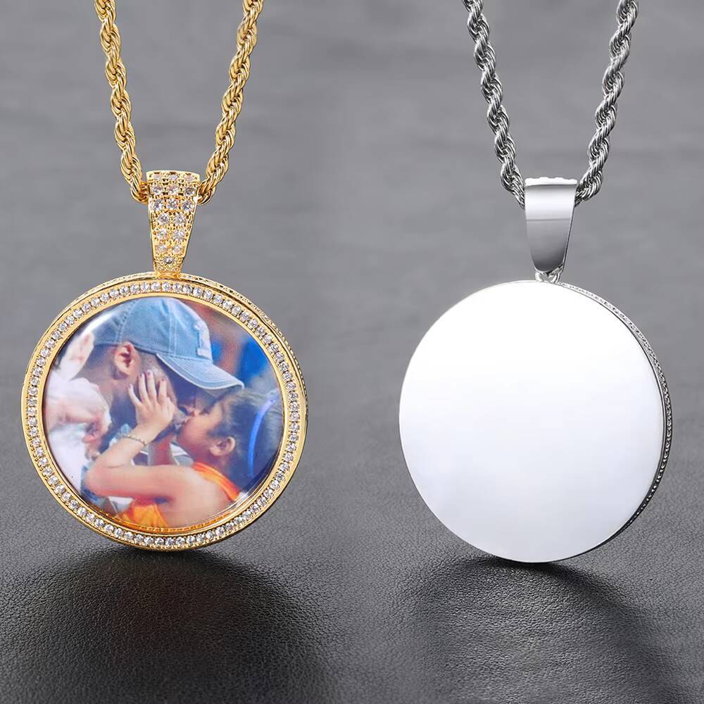 Hip Hop Personalized Picture Custom Pendant Charm Iced Out Gold Plated Custom Pendant