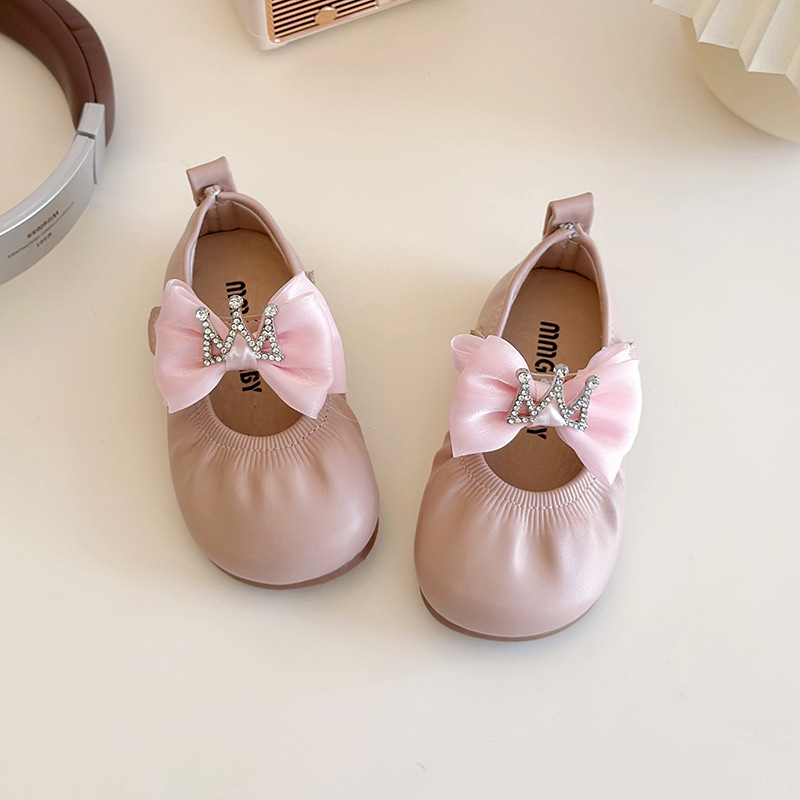 Spring New Kids Flats Shoes Bowknot Cover Toe Light Toddler Casual Shoes Kidszworld 2025 Fashion Non-slip Leisure Comfy Girls Shoes Size 16 - 25 K0242
