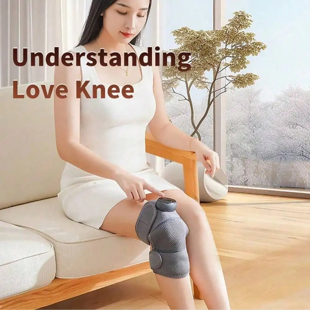 1 Rechargeable Heated Knee Massager Adjustable 3D Fully Heated Knee Pad With Heating Mode And Adjustable Vibration 251110
