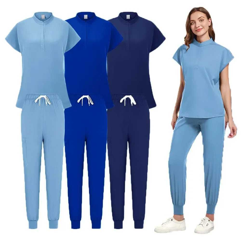 High Quty Medical Uniforms Women Scrubs Sets Nursing Accessories Hospital Beauty Sn Spa Work Clothes Suit Surgical Gowns X2504104