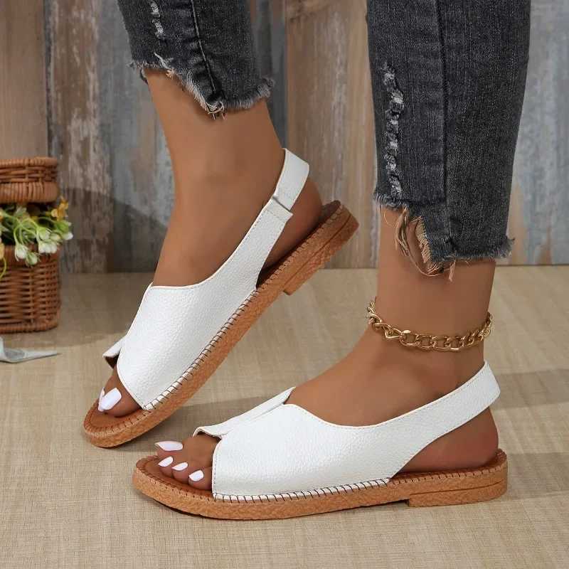 FI Womens Sandals 2025 New Roman Style High Quality Summer Lightweight Designer Shoe Buckle Beach SandalsXJ250410