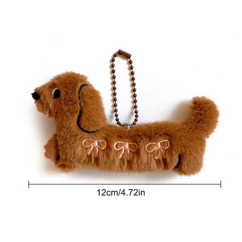 Kavay Dog Sausage Plush Keychain Cartoon Puppy Filled Keychain Cute Keyholder Pendant Bag Hanging Decoration Couple Gift W250411