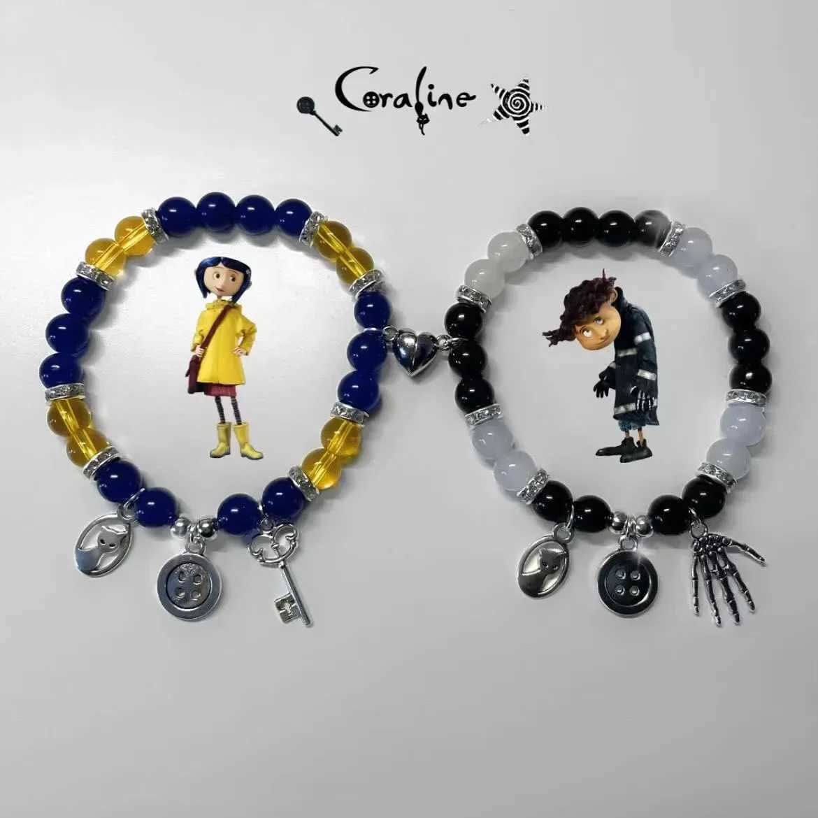 NEW Coraline and Wybie Matching Se bracelet Y2k handmade!!C250410