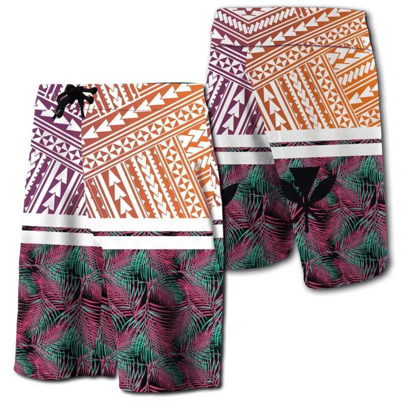 2024 Mens Beach Shorts Hawaii Summer Tropical Polynesia Kanaka Womens Board 3D Printed Swimming Shorts Ropa Hombre ShortsW250410