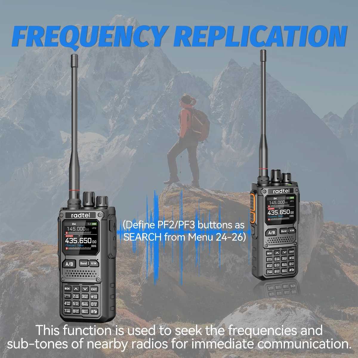 Radtel RT-920 10W Walkie Talkie Long Range SW MW LW AM SSB CB Receive Wireless Phone Programming Ham Ra HF NOAA H251111