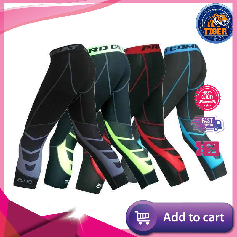 Ddmytiger China Domestic Men Pro Compression Quick Dry Cropped Running Tights Pants Train Yoga GYM Exercise Fiess Workout Sport Leggings UX Ddmytiger