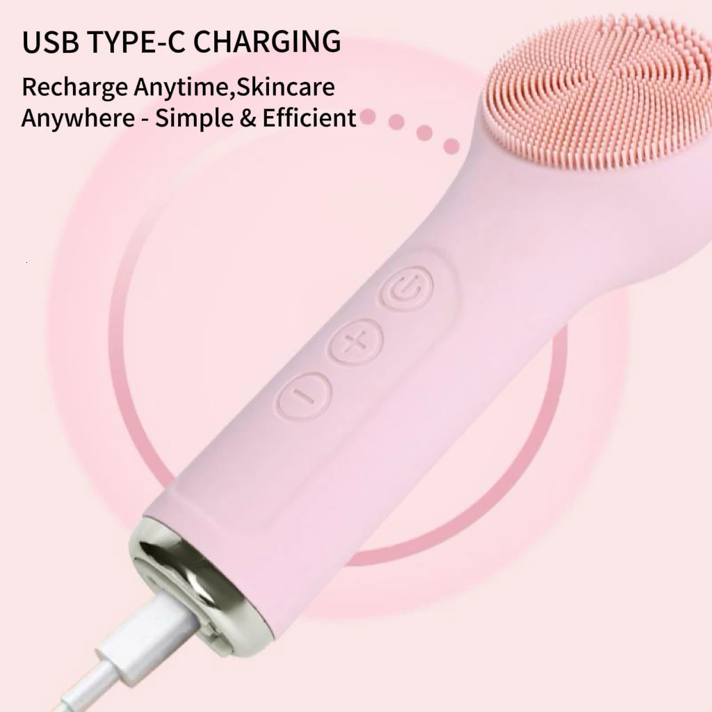 Electric Waterproof Silicone Cleansing Brush Deep Cleanse Makeup Remover Heating Massage Beauty Tool for Women 251106