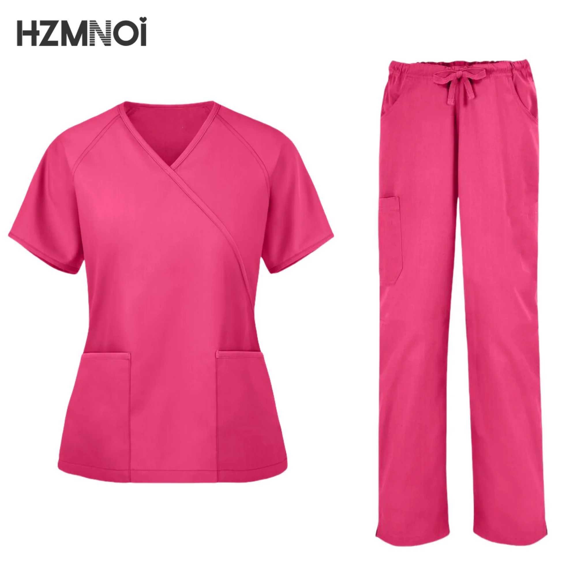 Polychrome Medical Uniform Women Scrubs Sets Pet Hospital Working Scrub Suits Nurse Accessories Dental Surgery Suit Lab Workwear X2505281