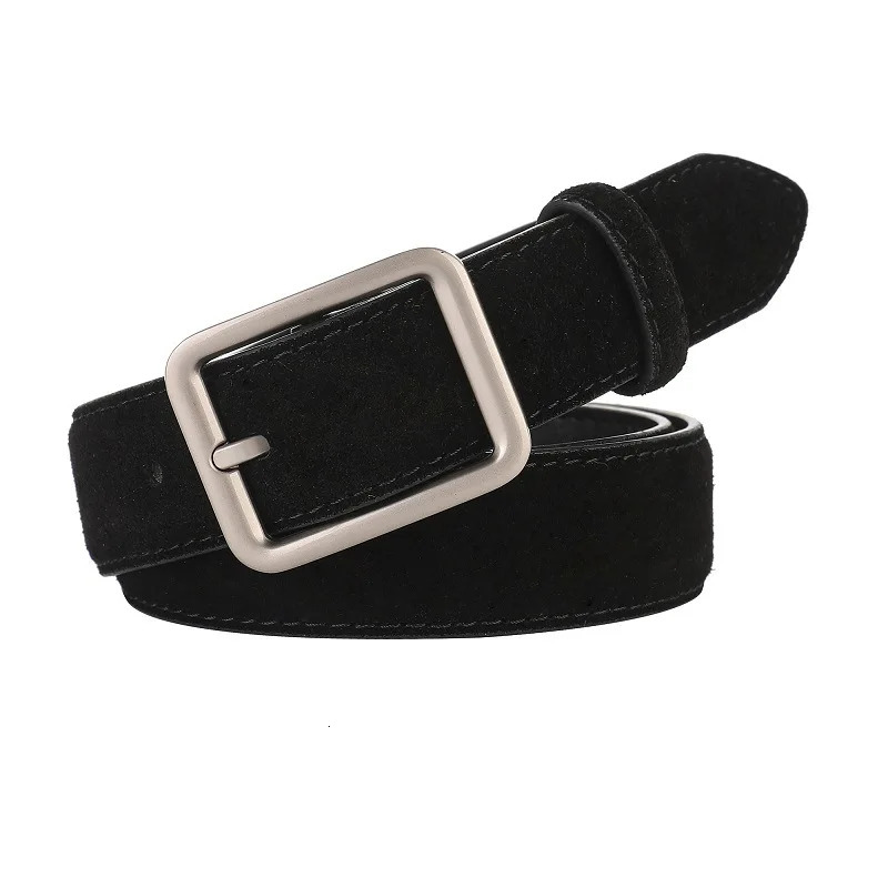 Leather Belt Woman Western Metal Buckles Genuine Suede Cowhide Womens Belts 28cm Wide Women Dress Jeans Girdle 251110