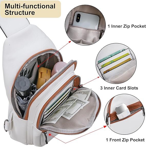 FL- Small Sling Bag for Women Crossbody Bags for Women Trendy Leather Fanny Packs for Women Cross Body