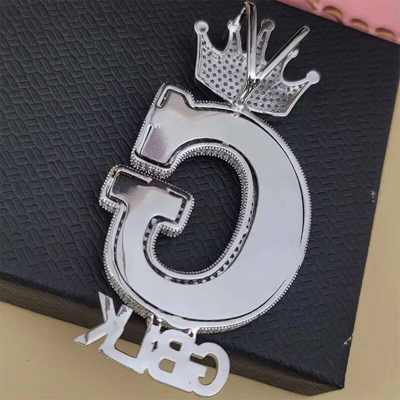 IGI Certified 18k White Gold Mens 925 Moissanite Pendant Moissanite Pendant Letter g Iced Out Pendant for Men Customizable